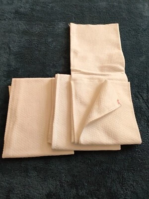 Ancien torchon coton damassé lot de 3 monogramme DA   ref 919 - Photo 1/4