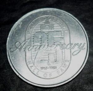"25th Pro Football Hall Anniversary," ALUMINUM CHALLENGE COIN (1.50" Dia.) New - Picture 1 of 4
