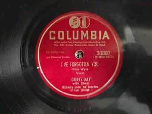 78 RPM Doris Day I've Forgotten You & Darn That Dream Columbia 38887 Fair TESTED - Picture 1 of 6