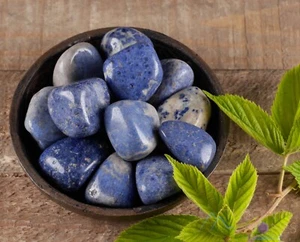 DUMORTIERIT QUARZ Kristalle - Trommelsteine Heilsteine, Self Care Geschenk, E0492 - Bild 1 von 7