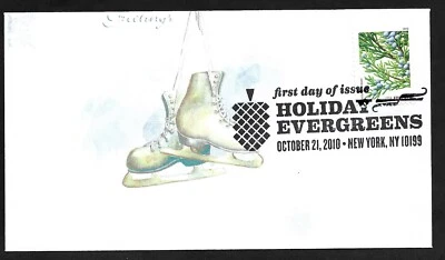 #4483 (44c) Navidad 2010 - Árboles de hoja perenne de vacaciones - Cedro rojo oriental - FDC Foto 1 de 2