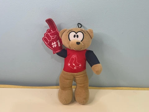 Boston Red Sox Foam (Felt) Finger Stuffed Animal Bear Toy Plush MLB Good Stuff Cover