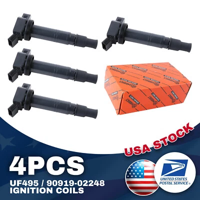 Ignition Coil OEM Quality UF495/90919-02248 4pcs For Toyota Corolla 2009-2010 - Image 1 of 4