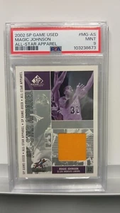 2002 SP Game Used Magic Johnson #PATCH Game Worn Jersey - PSA 9 (POP 11) - Picture 1 of 2