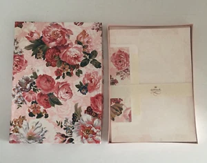 Hallmark Stationery plus Envelopes Pink Roses Floral 6.25x8.5 Paper Vintage? NIB - Picture 1 of 9