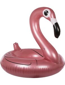 Schwimmring Flamingo aufblasbar Schwimmreifen Wasser Pool Ring XXL Rosegold
