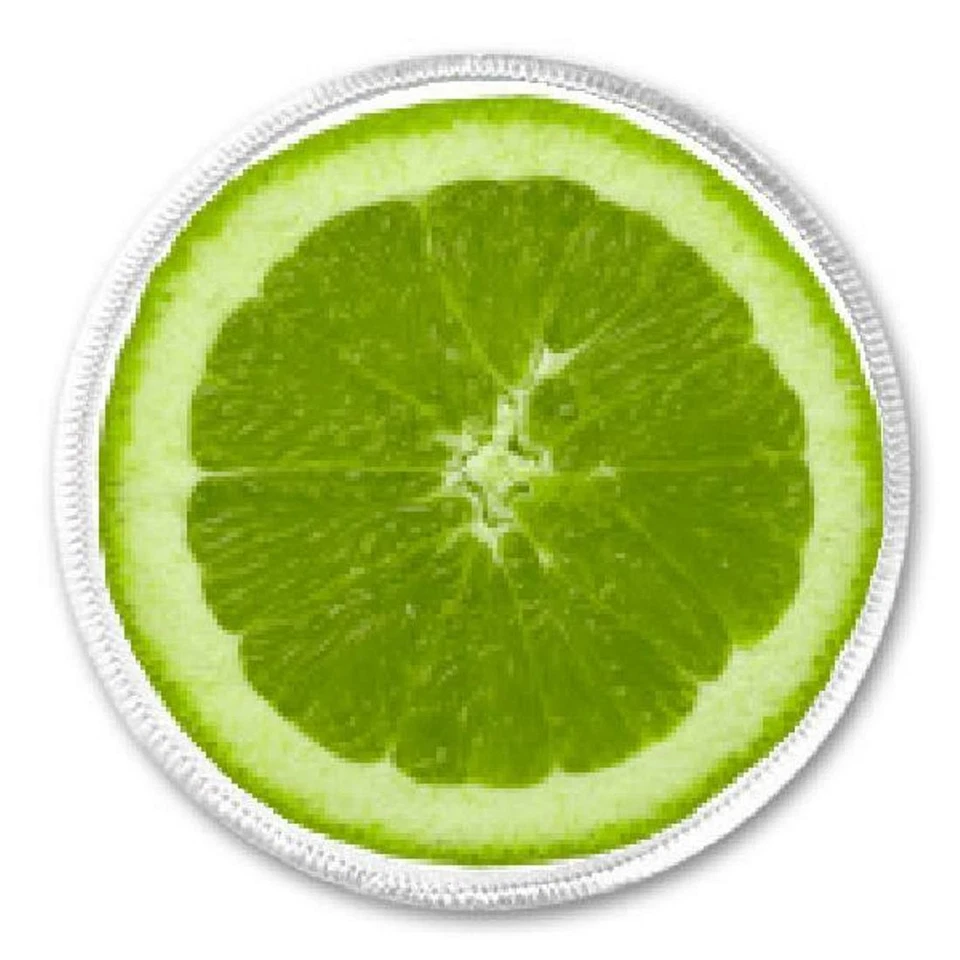 Lime Citrus Fruit Slice - 3" Circle Sew / Iron On Patch Delicious Food Gift - Image 1 of 1