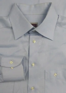 Eton Contemporary Men Shirt 15.5 39 Blue Herringbone Checked Long Sleeve Career - Picture 1 of 11