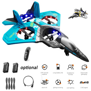 New V17 RC Fighter 2.4G Hobby Airplane Boy Glider Bubble Drone for Beginners