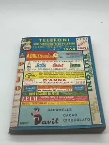 Directorio Telefónico 1964 Sip Sicilia Palermo Agrigento Taladros Excelente - Imagen 1 de 7