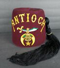 Vintage Antioch Shrine Club Fez Hat With Tassel, D. Turin And Co. Size 6 ⁷/⁸