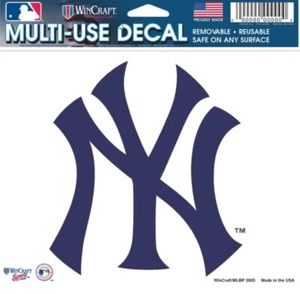 NEW YORK YANKEES MULTI-USE DECAL -CLEAR BCKRGD 5" X 6" - Picture 1 of 1