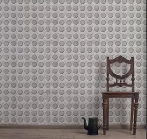 Anthropologie Concrete Spot Gray Circles Debbie Mckeegan English Wallpaper New - Picture 1 of 6