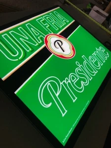 🌟NUEVO Luz LED Neón Letrero Barra Cerveza Importación República Dominicana Una Fria Presidente - Imagen 1 de 13