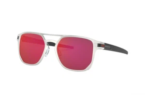 Oakley Sunglasses Latch Alpha OO4128-0253 Matte Silver Torch Iridium - Picture 1 of 7