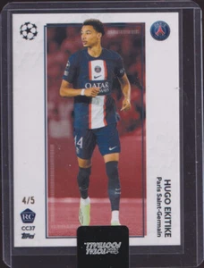 2022 Topps Total Football Red Parallel /5 Hugo Ekitike Rookie RC Paris SG - Bild 1 von 1