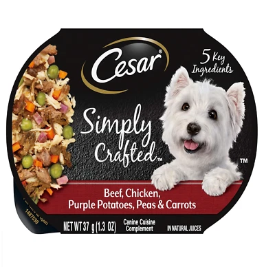 Simply Crafted Adult Wet Dog Food Meal Topper, Beef, Chicken, Purple Potatoes... - Image 1 of 4