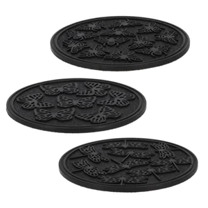 Trittplatte 30cm 3 Muster  Gartenplatte Beetplatte aus Recyceltem Gummi ss12 - Bild 1 von 12