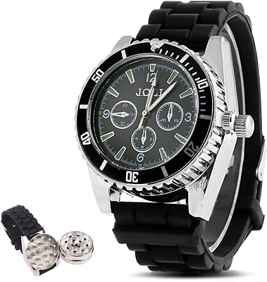 ® OROLOGIO GRINDER TRITATABACCO TRITA TABACCO ERBA SPEZIE ERBE METALLO - Immagine 1 di 4