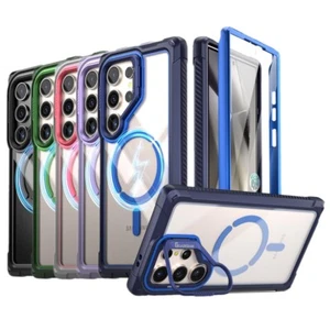 For Galaxy S24 Ultra Case S24 Plus S24 Poetic Built in Screen Camera Stand Case - Picture 1 of 20