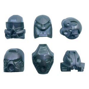 LEGO Bionicle Plata Kanohi Máscara Set de 6 Hau Kaukau Miru Kakama Pakari Akaku - Imagen 1 de 2