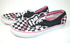Vintage Vans Shoes Off The Wall Pink Checkerboard Mens Size 7 Boat Shoes Canvas
