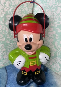 Mickey Mouse Christmas Elf 2015 12” Popcorn Bucket Disneyland-Disney World Parks - Picture 1 of 16