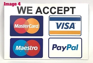 We Accept Card Payments Contactless Vinyl Signs 150MM X 100MM - Picture 1 of 1