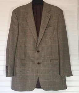 Brooks Brothers Chaqueta a Cuadros 100% Lana Abrigo Deportivo Blazer Marrón Tostado Talla 41L - Imagen 1 de 9