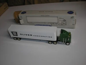 Spec Cast Oliver Company Cabover Kenworth K100E Semi Tractor Trailer Bank w/ Key - Picture 1 of 7
