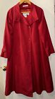 Contemporary Classics Trench Coat Womens Sz 6 Red Long Snap B58