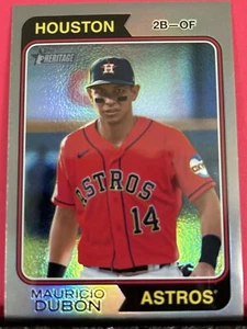 2023 Topps Heritage High Number Mauricio Dubon #653 Silver Refractor 20 /274 ⚾️ - Picture 1 of 14