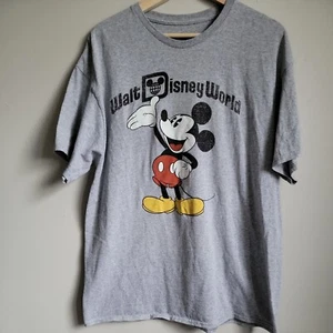 Walt Disney World Mickey Mouse Size XL Distressed Style Crew Neck T-shirt  - Picture 1 of 8