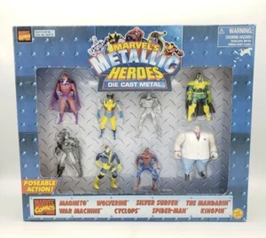 Marvel Metallic Comic Book Super Heroes DieCast Metal Action Figures Toy Biz New - Picture 1 of 1