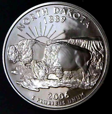 2006-S 25C State Quarter North Dakota GDC Proof CN CLAD 21ac1006 - Image 1 of 2