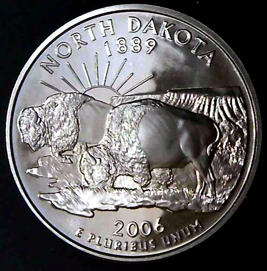 2006-S 25C State Quarter North Dakota GDC Proof CN CLAD 21ac1006 - Image 1 of 2