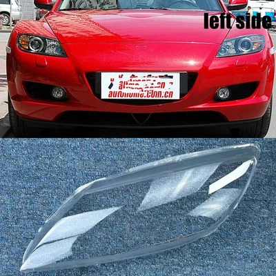 Cubierta de lente de faro delantero izquierdo transparente + pegamento sellador para Mazda RX-8 cupé 2004-08 Foto 1 de 4
