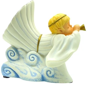 Home Interiors Porcelain Figurine Announcing The Saviors Birth Angel Artist Sign - Picture 1 of 8