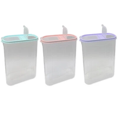 3x Vorratsdose Transparent 2,8 Liter Müslidose Schüttdose Aufbewahrungsdose - Bild 1 von 4