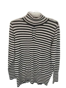 ON SALE!Lane Bryant Sweater Womens Plus Size Black Gold Stripe Sparkle 18/20 NWT - Picture 1 of 9