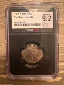 1913-D Buffalo Nickel Type 2 NGCX 9.2 NGC MS-62 - Picture 1 of 2
