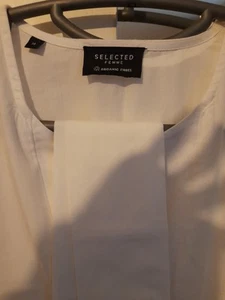 White Cotton Dress Longfit With Belt - Picture 1 of 4