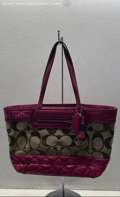 Bolso de Mano Coach Clásico Amapola Signature Cartera con Borde Rosa Acolchado G1176-18676 Foto 1 de 4