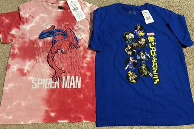 Kohl’s Kids Set Of 2 T-shirts Size M Boys MyHero Academia + Marvel NWT - Image 1 of 4