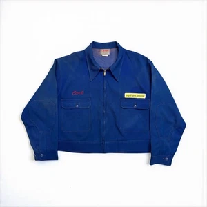 1950s Pepsi Gabardine Wascott Jacket Ricky Service Workwear Cropped Sanforized - Picture 1 of 22