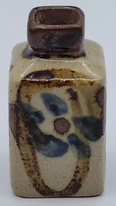 Okinawa Tsuboya Miniatur Keramik Vase 7/8" breit x 1 7/8" hoch - Bild 1 von 7