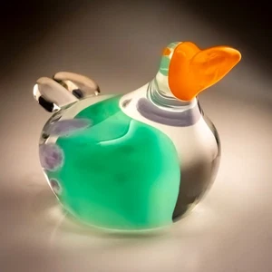 Caithness Glass 'Bombay the Duck' Zoo Series by Sarah Peterson Rare Paperweight - Picture 1 of 13