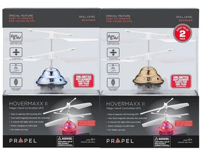 Propel Hovermaxx II Magic Hand Controlled UFO 2 Pack Gold Blue - Image 1 of 3