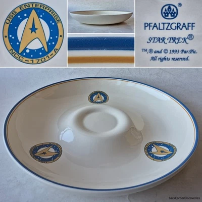 Pfaltzgraff STAR TREK 11½" Round Chip Tray. USS Enterprise NCC-1701-A. NO Bowl - Image 1 of 4