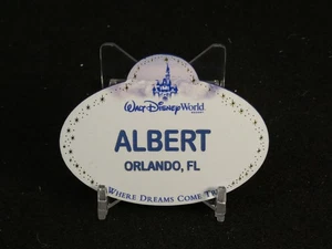 Genuine Walt Disney World Cast Member CM Name Tag ID Badge Orlando FL Albert - Picture 1 of 3